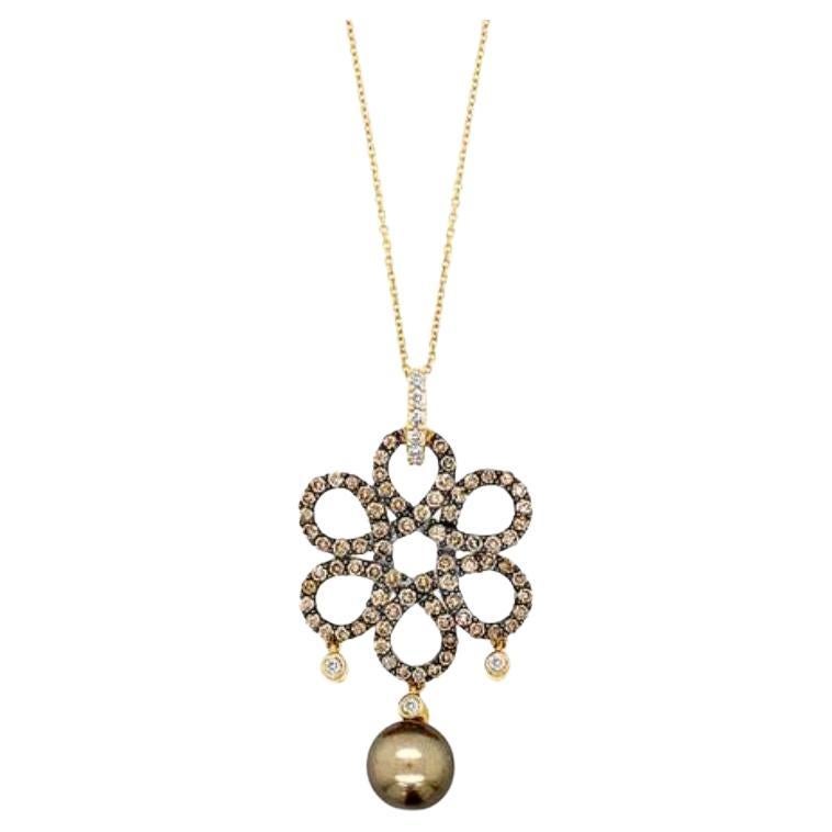 Grand Sample Sale Pendant Featuring Chocolate Pearls Vanilla Diamonds