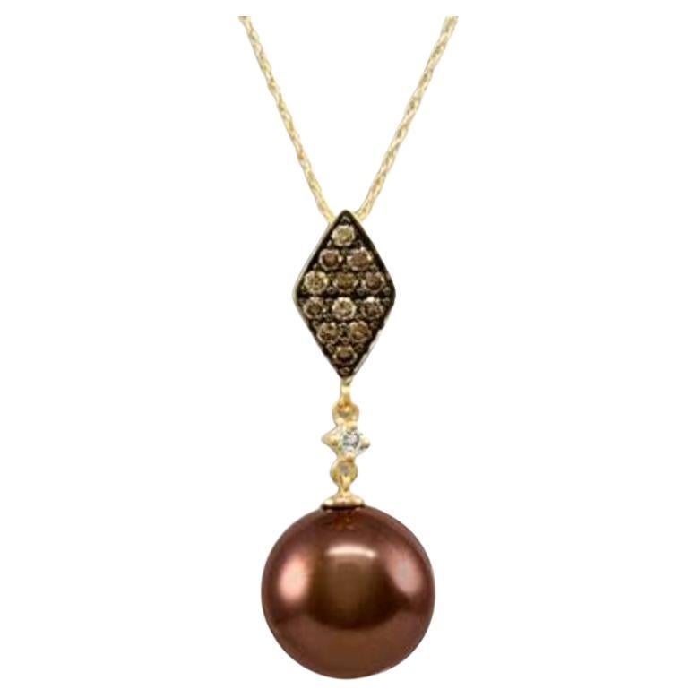 Grand Sample Sale Pendant Featuring Chocolate Pearls Vanilla Diamonds