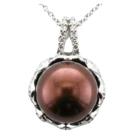 Grand Sample Sale Pendant Featuring Chocolate Pearls Vanilla Diamonds For Sale