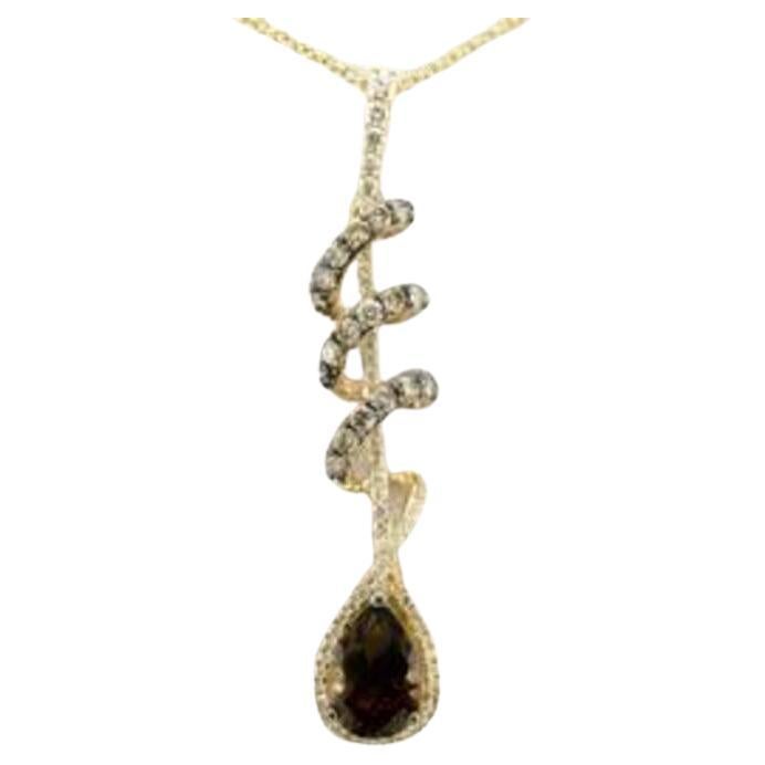Colgante Gran Muestra de Venta con Cuarzo Chocolate Diamantes Vainilla