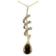Colgante Gran Muestra de Venta con Cuarzo Chocolate Diamantes Vainilla