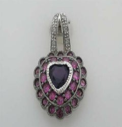 Grand Sample Sale Pendant featuring Grape Amethyst, Bubble Gum Pink Sapphire V
