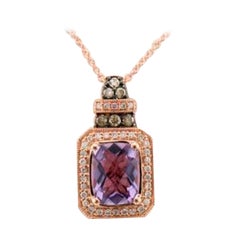 Grand Sample Sale Pendant Featuring Grape Amethyst Chocolate Diamonds