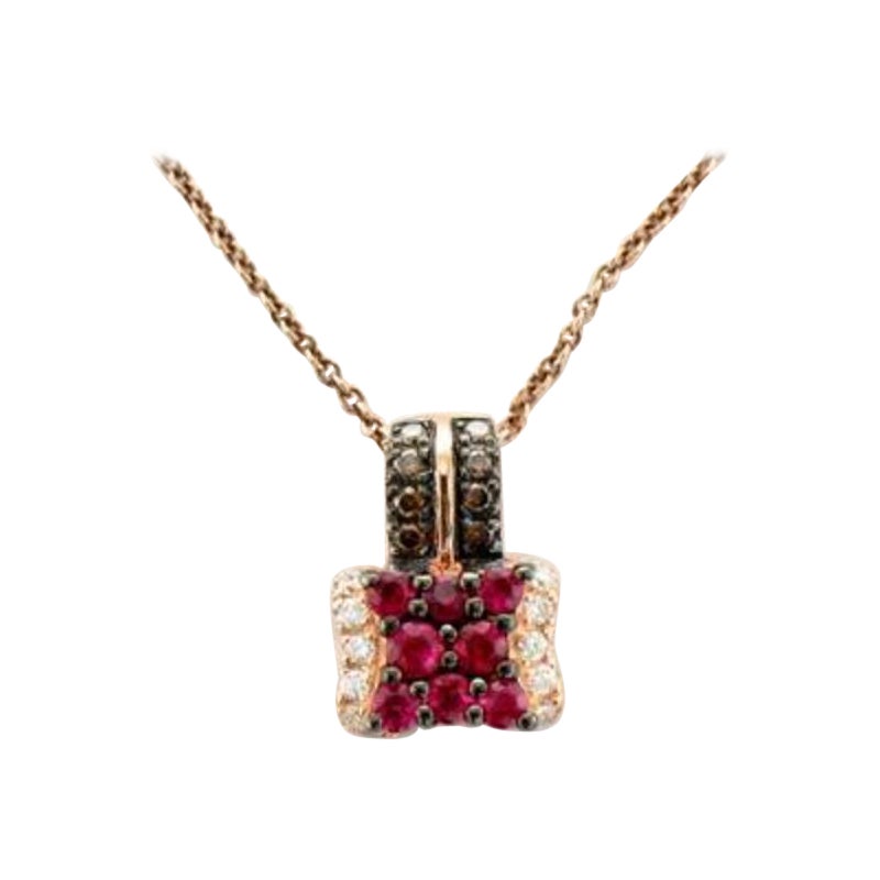 Groer Sample Sale-Anhnger mit Passion-Rubin- Schokoladen-Diamanten im Angebot