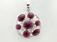 Grand Sample Sale Pendant Featuring Passion Ruby, Vanilla Topaz Set