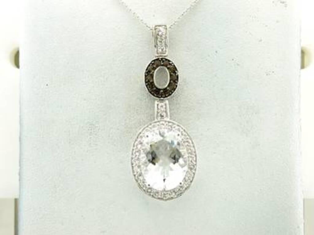 Grand Sample Sale Pendant Featuring Quartz, Vanilla Topaz, Chocolate Quartz For Sale