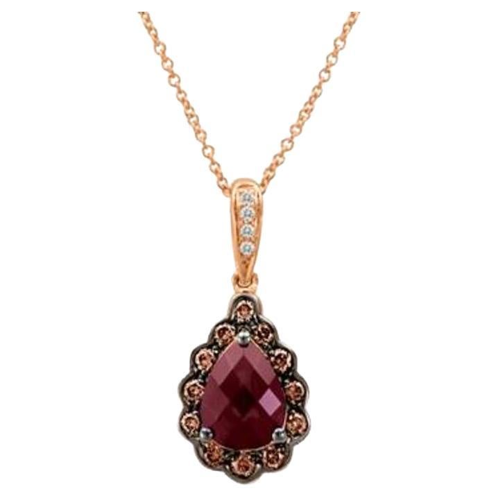Grand Sample Sale Pendant featuring Raspberry Rhodolite Chocolate Diamonds , For Sale