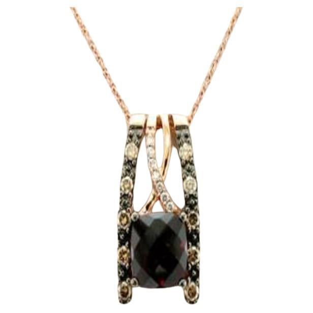 Grand Sample Sale Pendant Featuring Raspberry Rhodolite Chocolate Diamonds