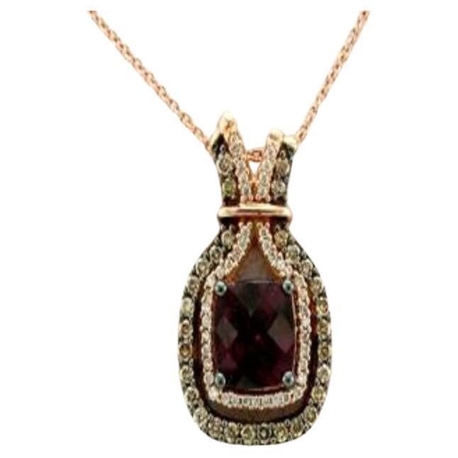 Grand Sample Sale Pendant featuring Raspberry Rhodolite Chocolate Diamonds ,