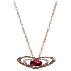 Grand Sample Sale Pendant featuring Raspberry Rhodolite Chocolate Diamonds, 