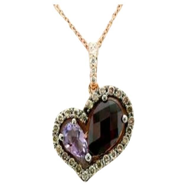 Grand Sample Sale Pendant Featuring Raspberry Rhodolite, Cotton Candy Amethyst