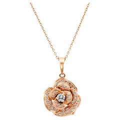 Grand Sample Sale Pendant featuring Vanilla Diamonds set in 14K Strawberry Gold