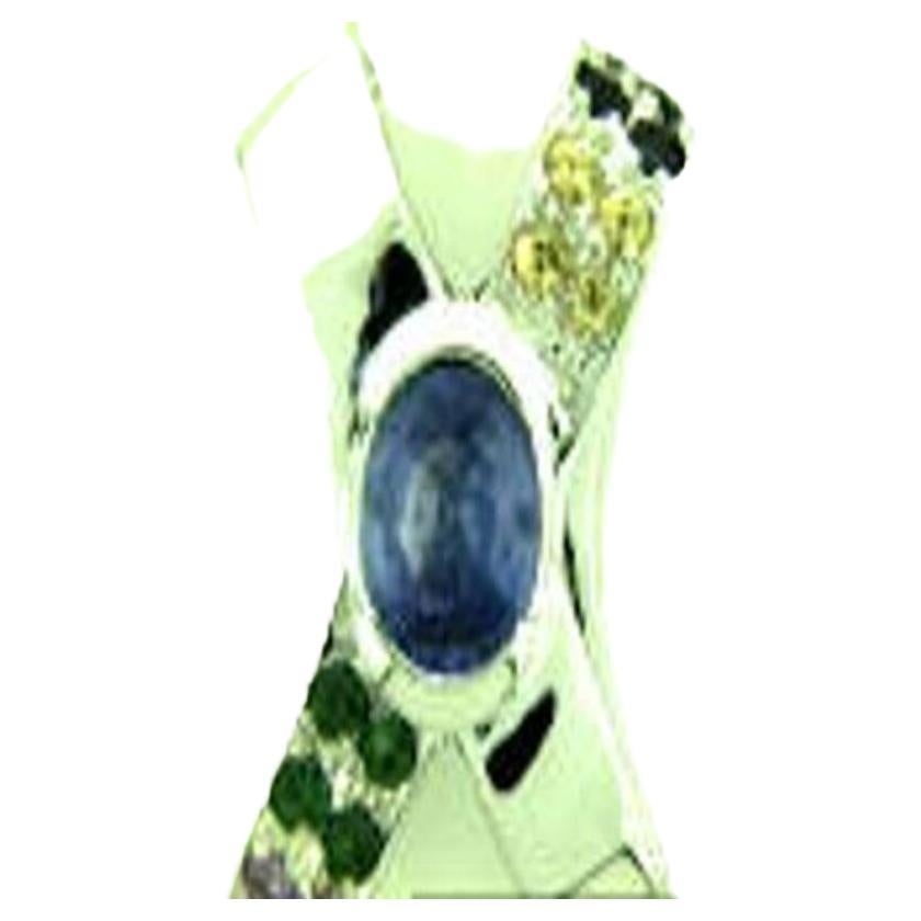 Grand Sample Sale Pendant Featuring Yellow Sapphire, Cornflower Sapphire For Sale