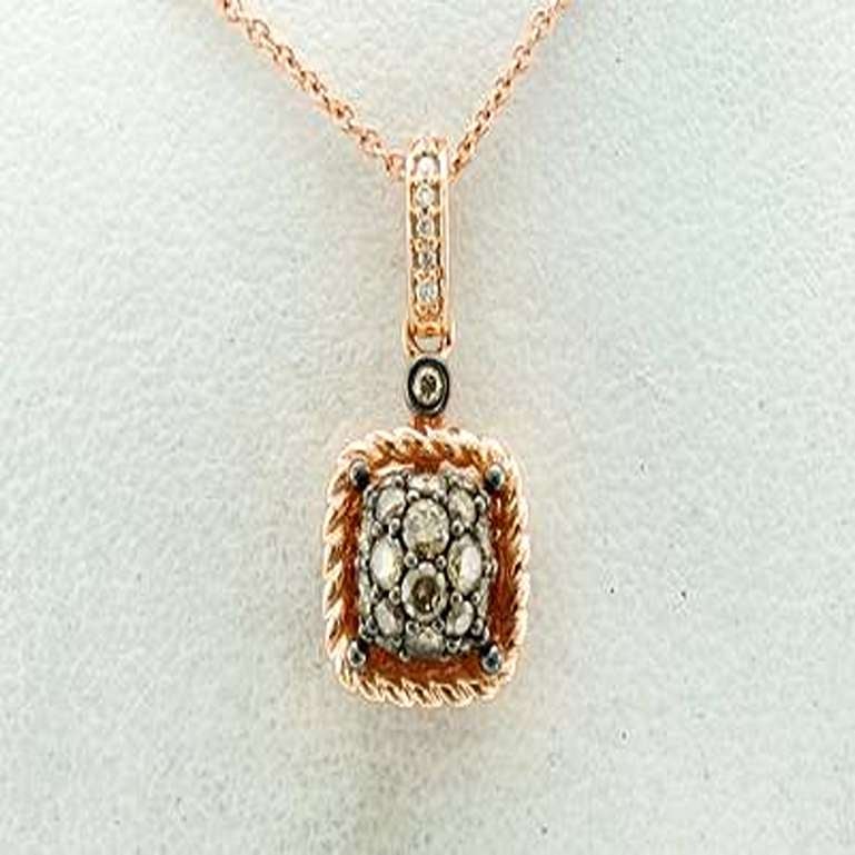 Colgante Gran Muestrario Con 3/8cts, Diamantes Chocolate, Conjunto Diamantes Vainilla
