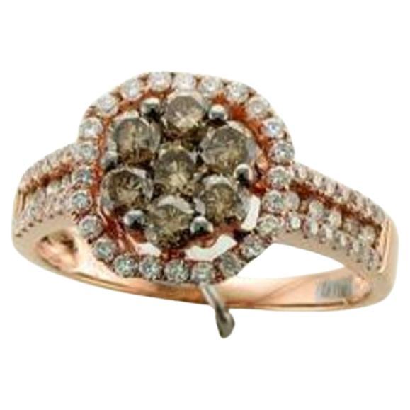 Grand Sample Sale Ring Featuring 3/4 Cts, Chocolate Diamonds, 1/3 Cts, Vanilla For Sale