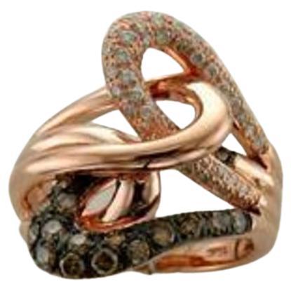 Grand Sample Sale Ring Featuring 5/8 Cts, Chocolate Diamonds, 1/3 Cts, Vanilla For Sale