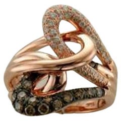 Grand Sample Sale Ring Featuring 5/8 Cts, Chocolate Diamonds, 1/3 Cts, Vanilla
