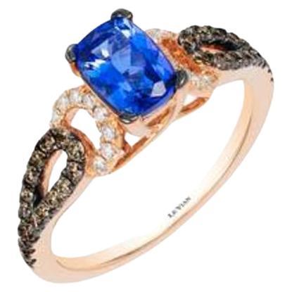 Grand Sample Sale Ring Featuring 7/8 Cts. Blueberry Tanzanite, 1/4 Cts