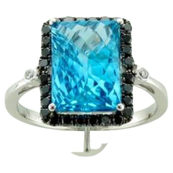 Grand Sample Sale Ring Featuring Blue Topaz Blackberry Diamonds