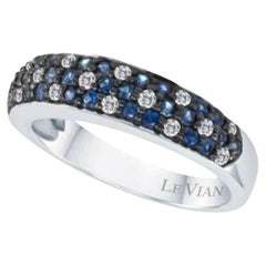 Großer Grand Sample Sale-Ring mit Blaubeer Saphir Vanilla-Diamanten