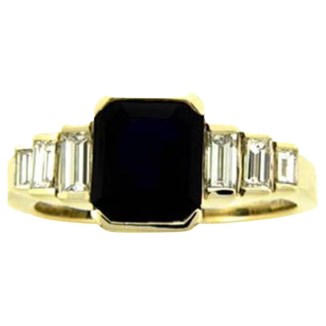 Grand Sample Sale Ring Featuring Blueberry Sapphire Vanilla Diamonds Set For Sale