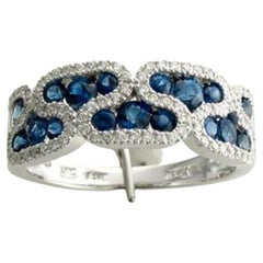 Grand Sample Sale Ring Featuring Blueberry Sapphire Vanilla Diamonds Set in 14