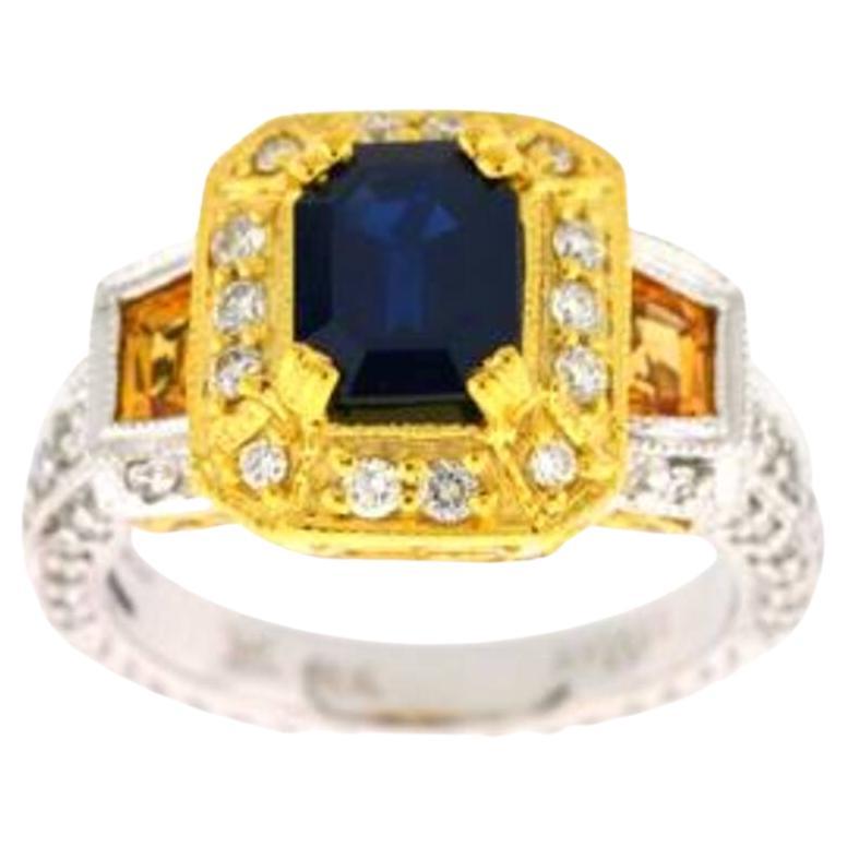 Grand Sample Sale Ring Featuring Blueberry Sapphire, Yellow Sapphire Vanilla For Sale