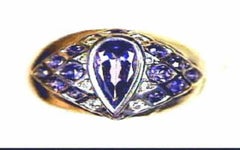 Grand Sample Sale Ring featuring Blueberry Tanzanite, Blueberry Sapphire