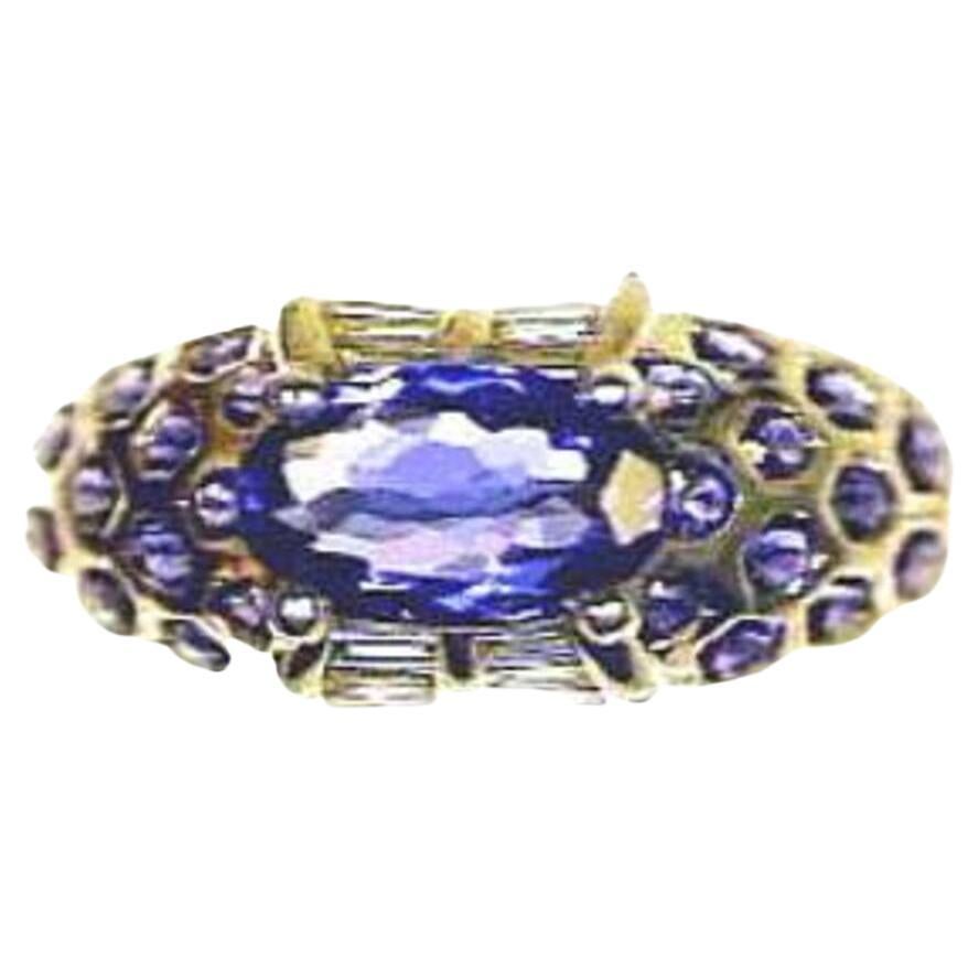 Grand Sample Sale Ring featuring Blueberry Tanzanite, Blueberry Sapphire set For Sale