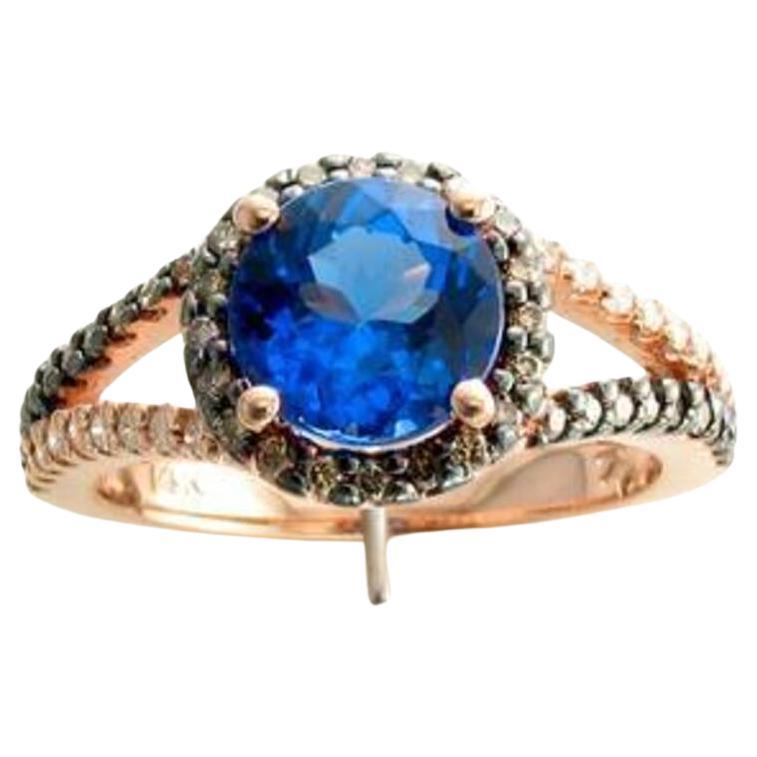 Grand Sample Sale Ring Featuring Blueberry Tanzanite Chocolate Diamonds