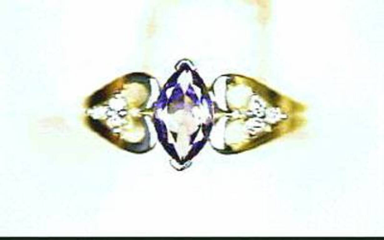 Grand Sample Sale Ring Featuring Blueberry Tanzanite Set in 14K Honey Gold