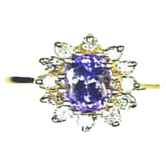 Grand Sample Sale Ring featuring Blueberry Tanzanite set in 14K Honey Gold