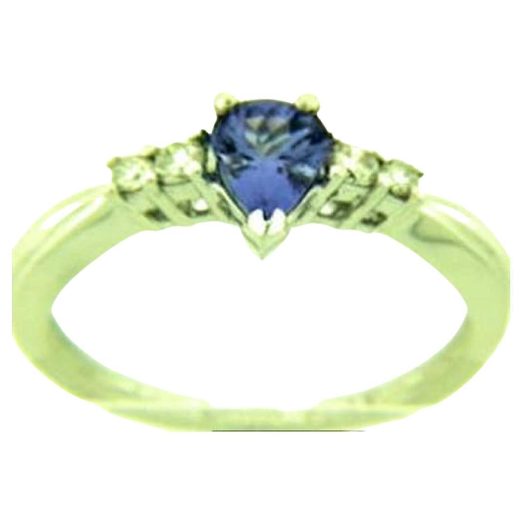 Grand Sample Sale Ring Featuring Blueberry Tanzanite Vanilla Diamonds For Sale