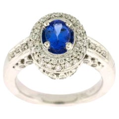Großer Sale-Ring mit blauem Beeren-Tansanit und Vanilla-Diamanten