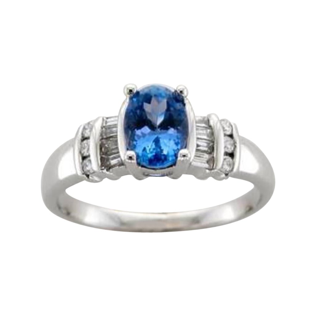 Anello Grand Sample Sale con diamanti Blueberry Tanzanite Vaniglia incastonati in 1