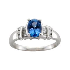 Anello Grand Sample Sale con diamanti Blueberry Tanzanite Vaniglia incastonati in 1