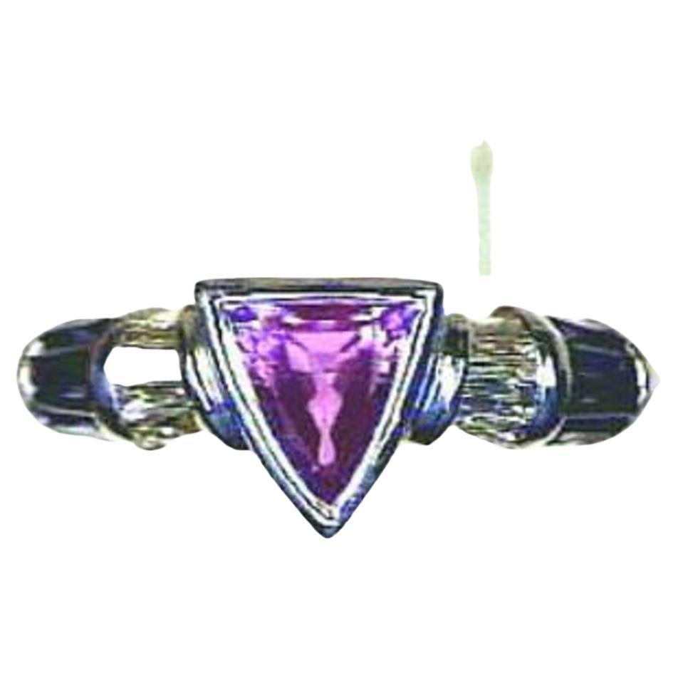 Grand Sample Sale Ring featuring Bubble Gum Pink Sapphire, Blueberry