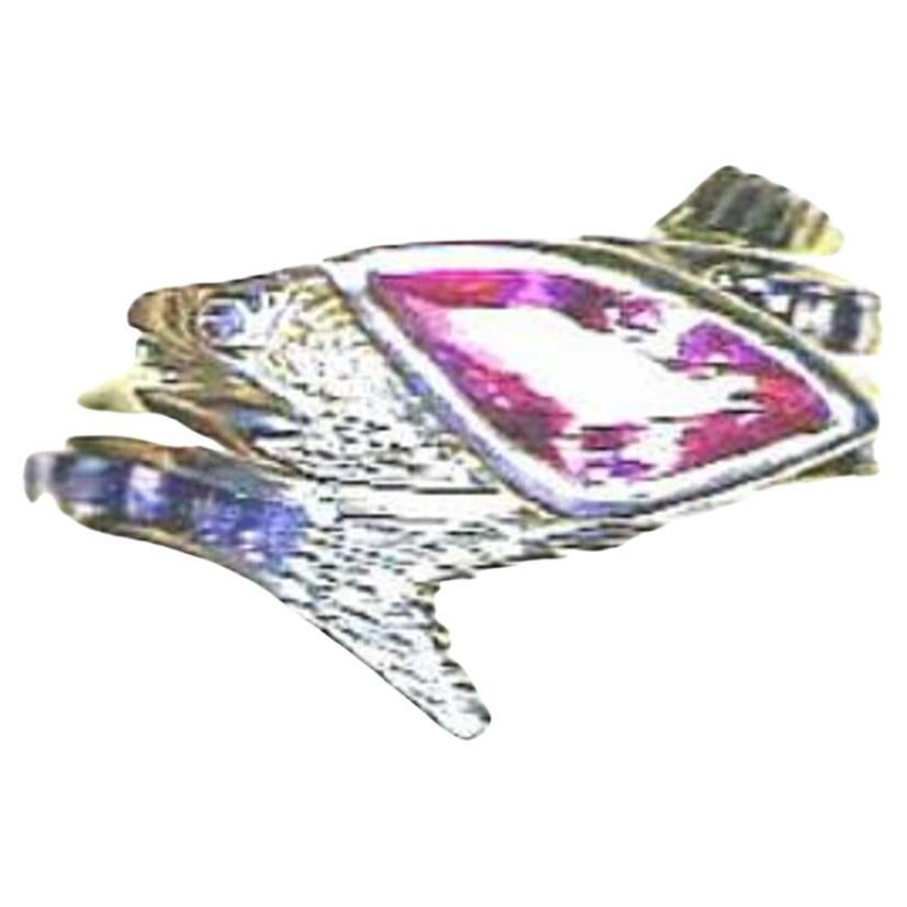 Grand Sample Sale Ring Featuring Bubble Gum Pink Sapphire, Blueberry Sapphire