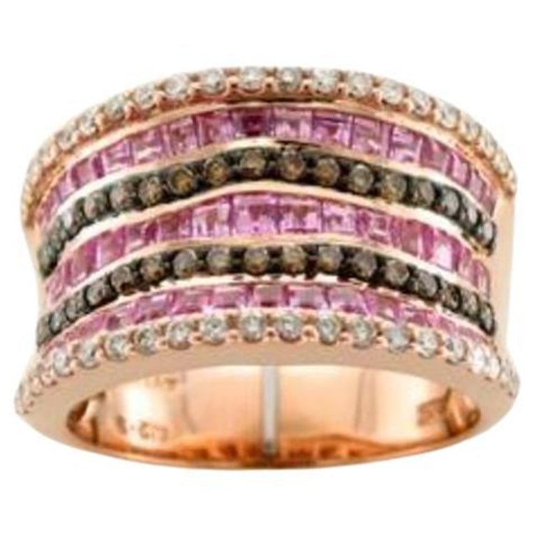 Grand Sample Sale Ring Featuring Bubble Gum Pink Sapphire Chocolate ...