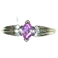 Gran Anillo de Venta de Muestras con Zafiro Rosa Chicle