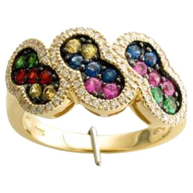 Grand Sample Sale Ring featuring Bubble Gum Pink Sapphire, Multicolor Sapphire For Sale