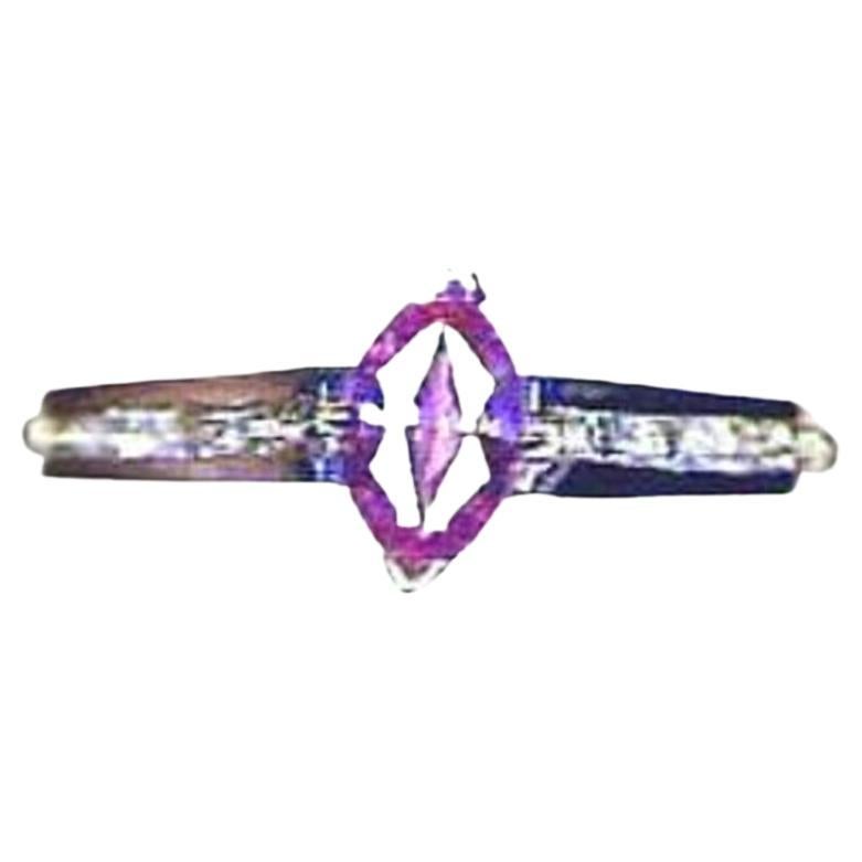 Grand Sample Sale Ring Featuring Bubble Gum Pink Sapphire Set in 14K Vanilla For Sale