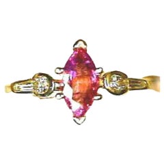 Grand Sample Sale Ring Featuring Bubble Gum Pink Sapphire Set in P18 Two Tone