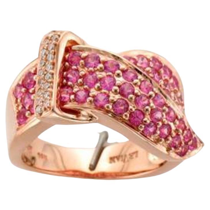 Grand Sample Sale Ring mit Bubble Gum Pink Sapphire Vanilla Diamanten Set