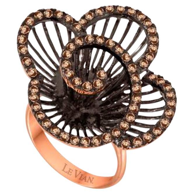 Grand Sample Sale Ring featuring Chocolate Diamonds set in 14K Strawberry Gold