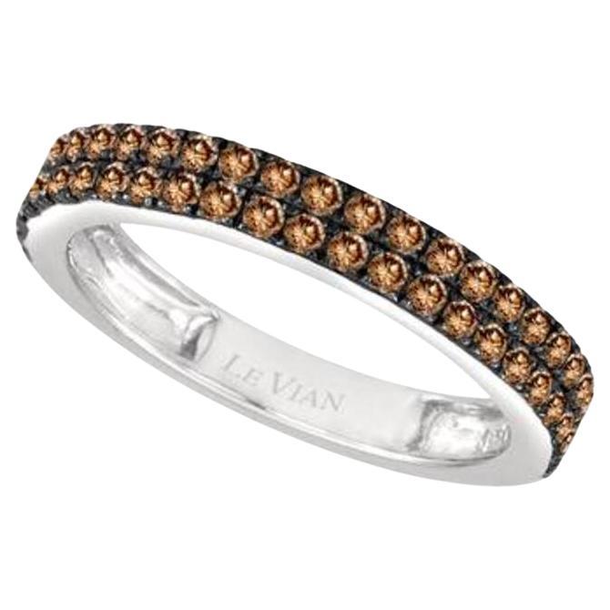 Grand Sample Sale Ring featuring Chocolate Diamonds Set in 14K Vanilla