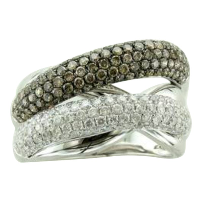 Anello Grand Sample Sale con diamanti al cioccolato e diamanti alla vaniglia