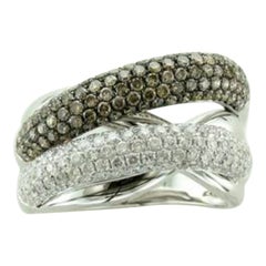 Grand Sample Sale Ring Featuring Chocolate Diamonds, Vanilla Diamonds