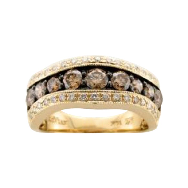 Großer Sale-Ring mit Schokoladen-Diamanten und Vanilla-Diamanten