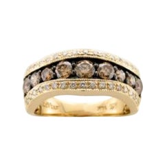 Großer Sale-Ring mit Schokoladen-Diamanten und Vanilla-Diamanten
